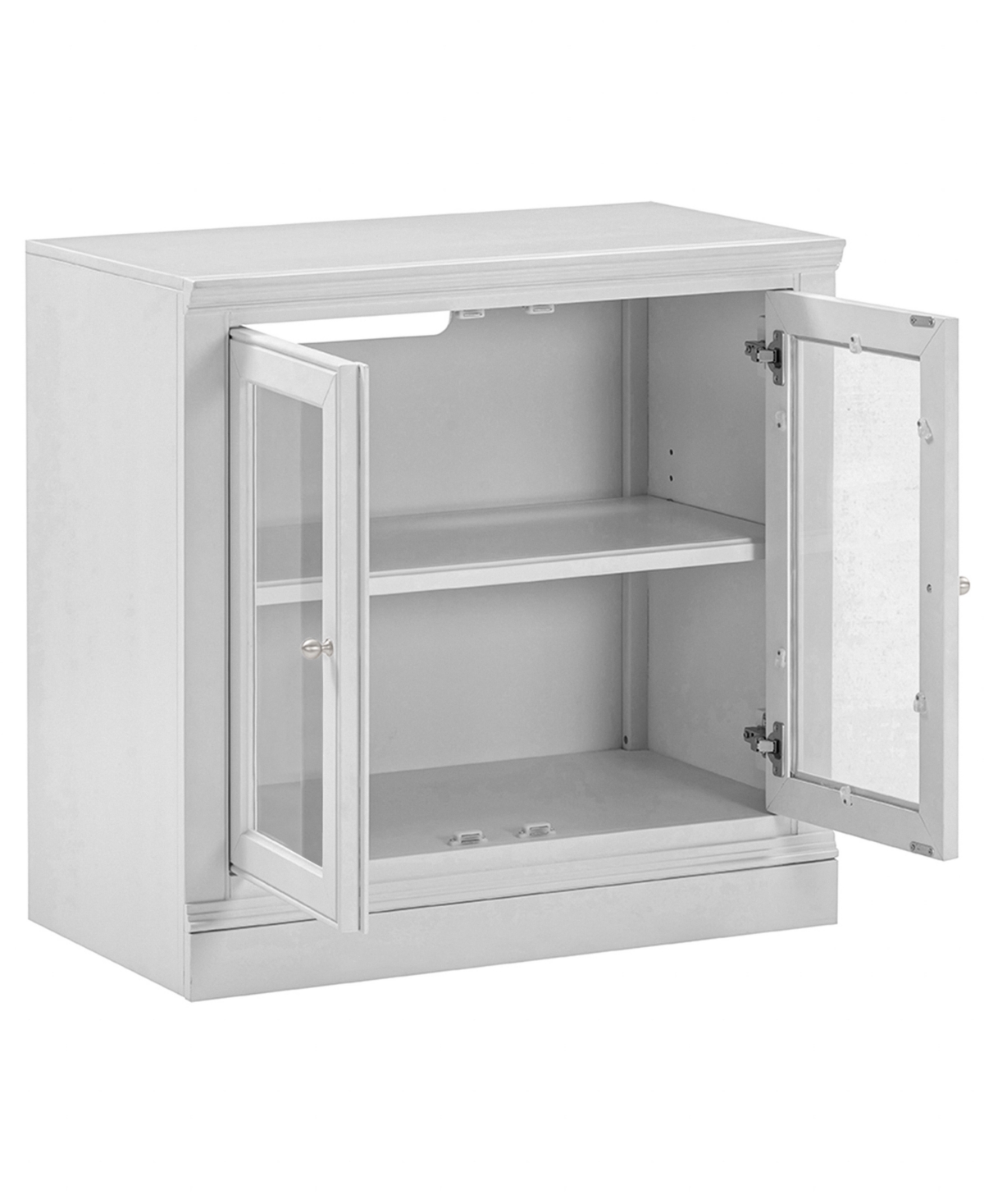 Macy's Furniture 31" Wooden Amren 2 Door Base Console Table In White