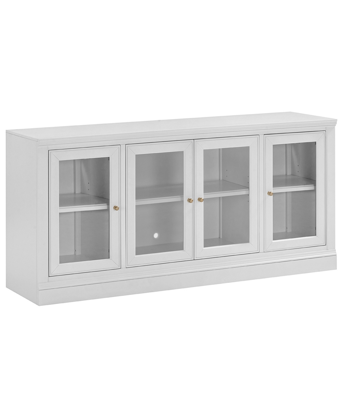 Macy's Furniture 65" Wooden Amren 4 Doors Console Table In Gray