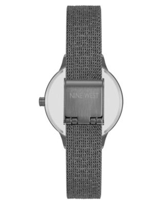Women's Quartz Capital Gray Stainless Steel Mesh Watch, 34mm