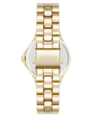 Women's Quartz Iconic Black and Gold-Tone Metal Alloy Watch, 35mm