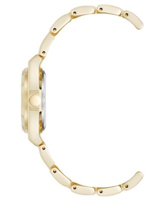 Women's Quartz Minimalist Burgundy and Gold-Tone Metal Alloy Watch, 30mm