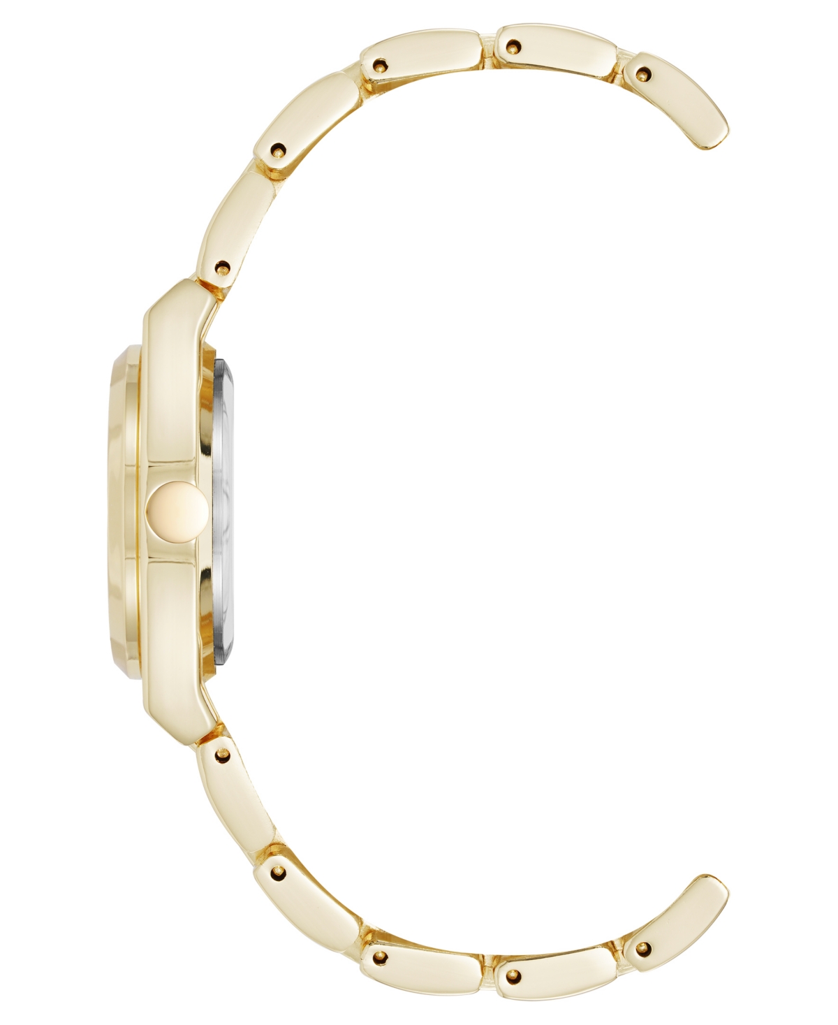 Anne Klein Women's Quartz Minimalist Burgundy And Gold-tone Metal Alloy Watch, 30mm