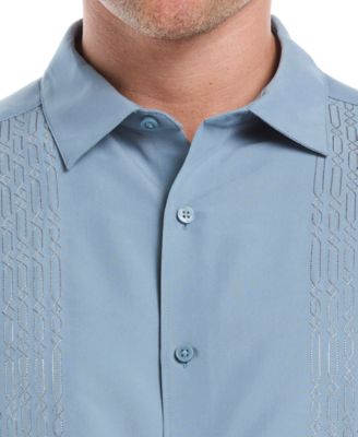Men's Geo-Pattern Short Sleeve Button Down Shirt