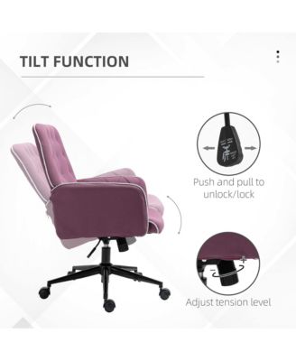 Mid-Back Tufted Spandex Office Computer Swivel Chair,