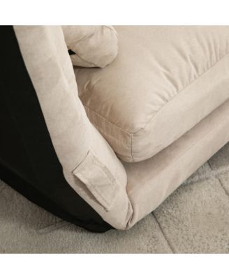 Convertible Floor Sofa with Adjustable Backrest and Headrest,