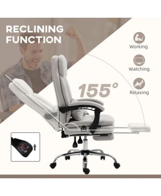 Reclining Vibration Massage Office Chair with Heat, Pillow