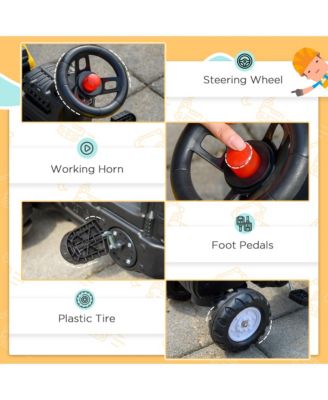 Kid's Ride-On Toy, Pedal Digger Construction Car,