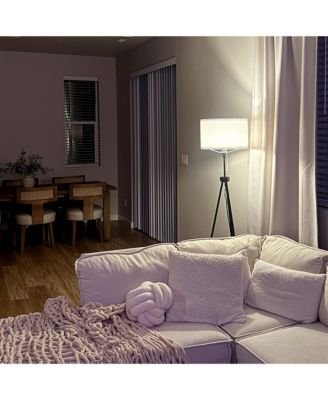 59.75" Sding Floor Lamp Fabric Lampshade Steel Tripod,