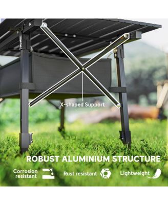 3ft Camping Table, Adjustable Height Small Folding Table,