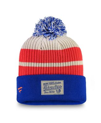 Men's Royal New York Islanders True Classics Cuffed Pom with Knit Hat