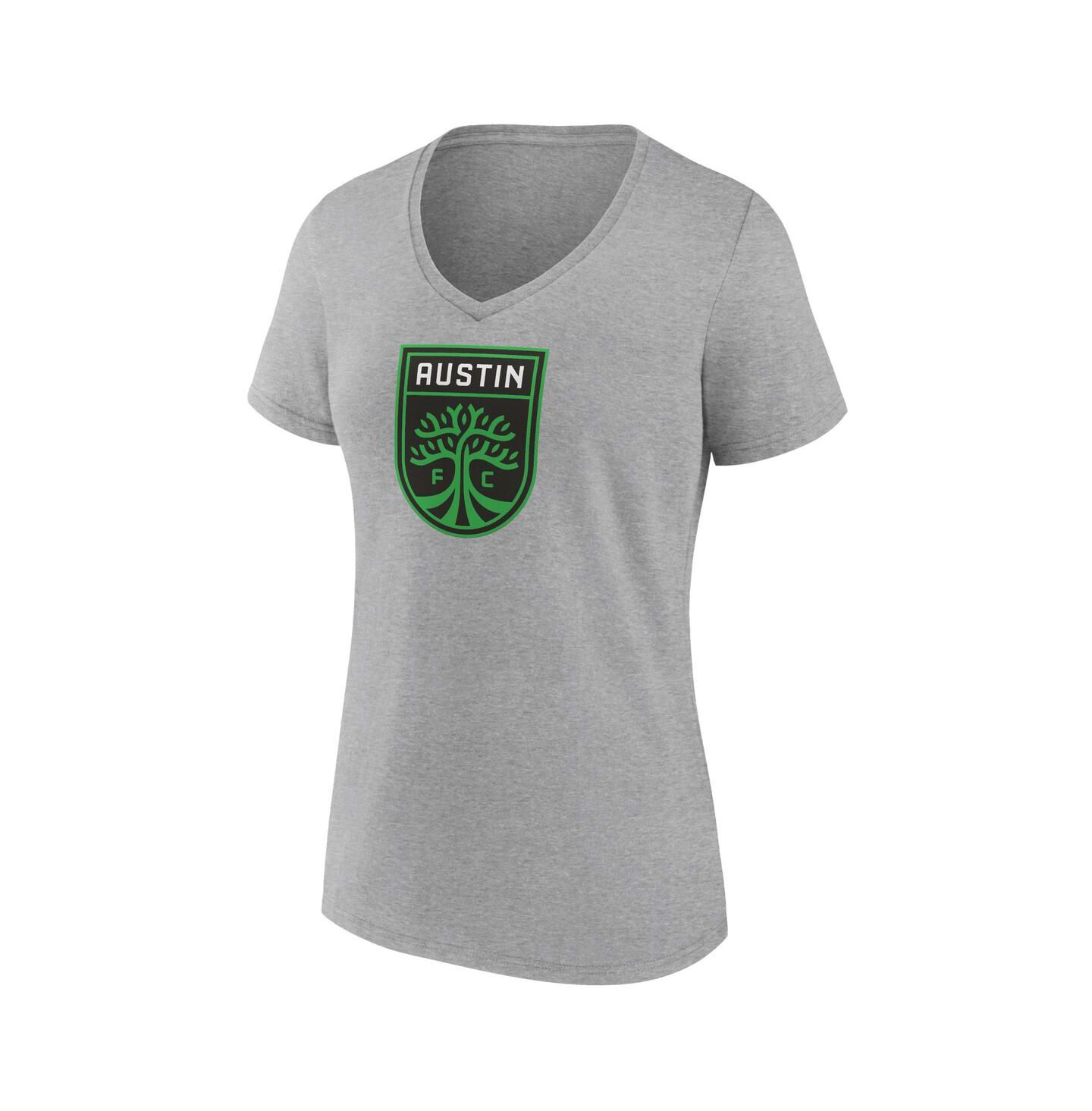 Женская футболка Fanatics Steel Austin FC Logo V-Neck — фото 2