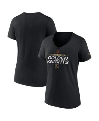 Fanatics - Women's Black Vegas Golden Knights Confidential Program V-Neck T-Shirt