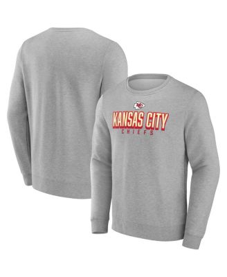 Fanatics - Men's Heather Gray Kansas City Chiefs Bold Move Pullover Sweatshirt