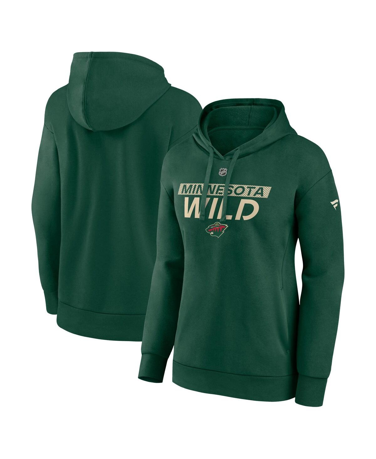 Women's Green Minnesota Wild Authentic Pro Core Primary Fleece Pullover Hoodie - Green