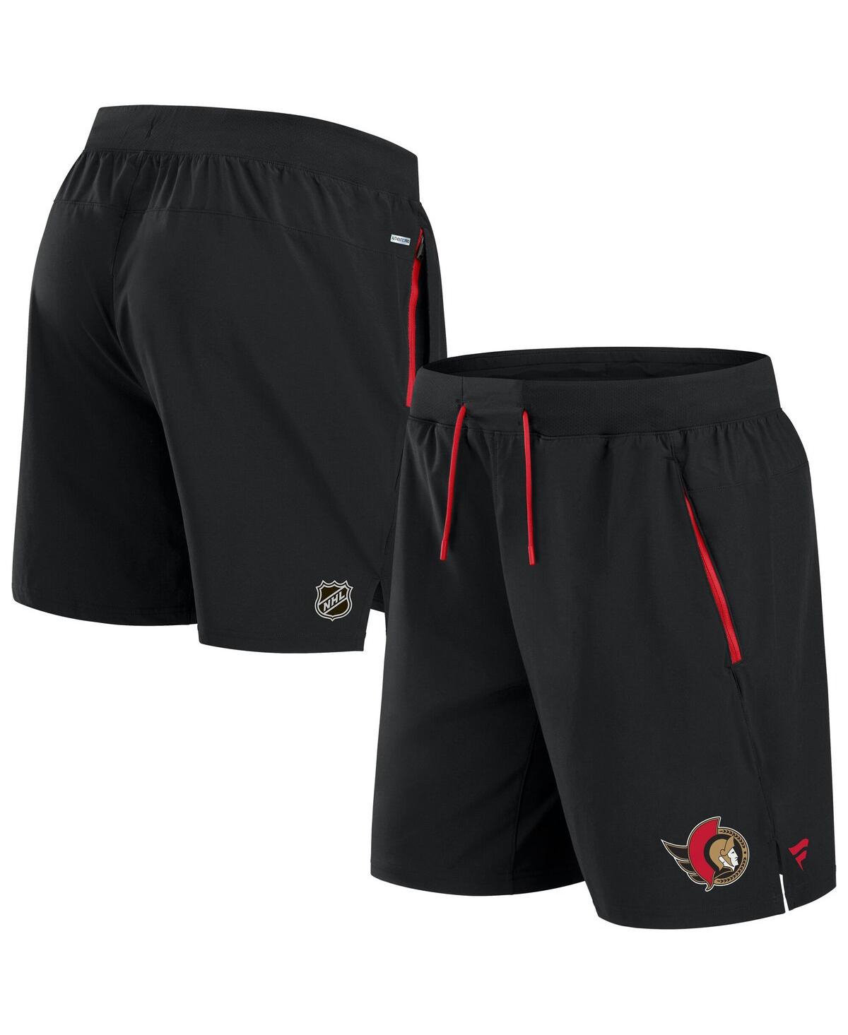 Men's Black Ottawa Senators Authentic Pro Rink Performance Shorts - Black