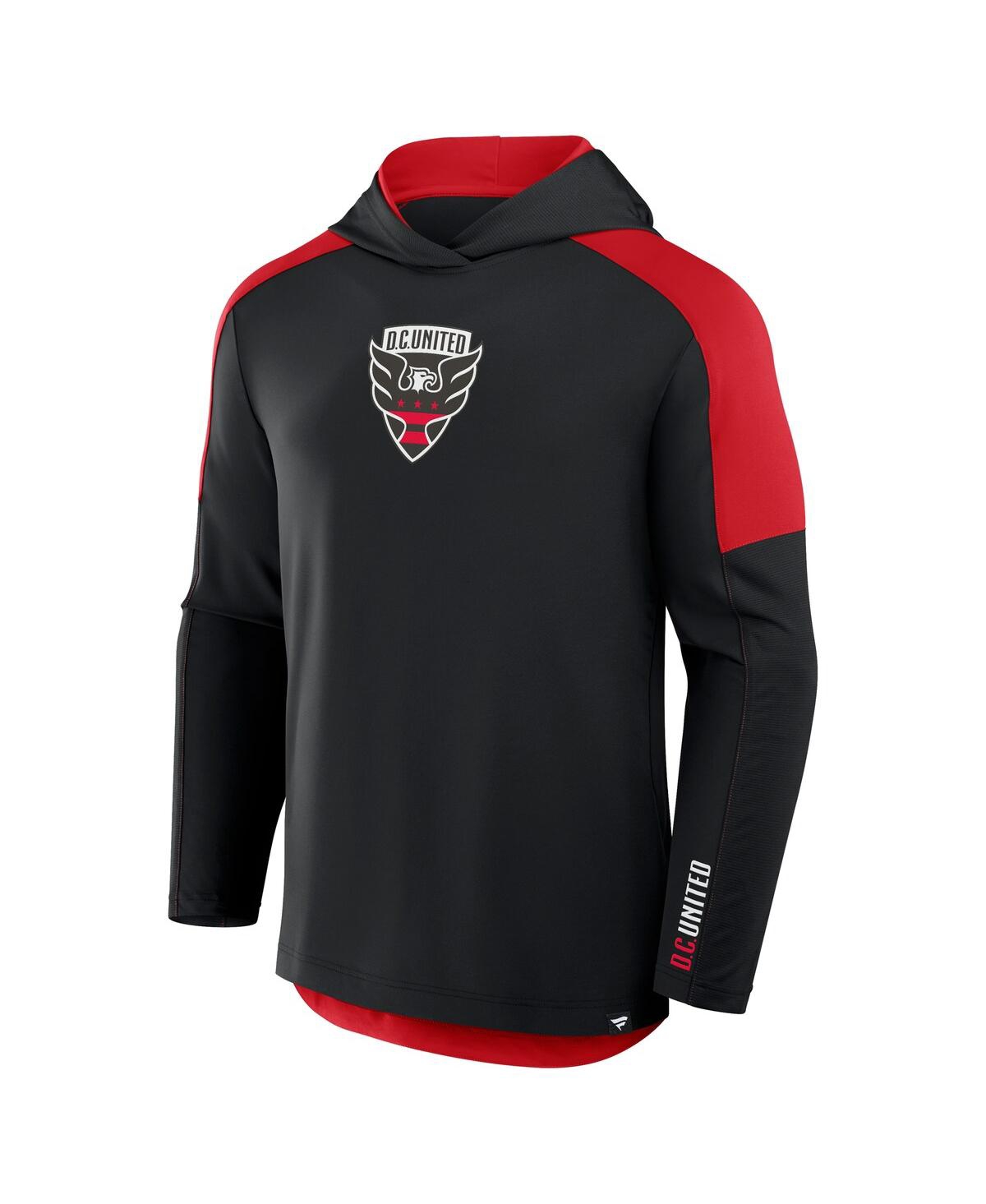Fanatics Men's Black D.c. United Red Card Transitional Pullover Hoodie In Black