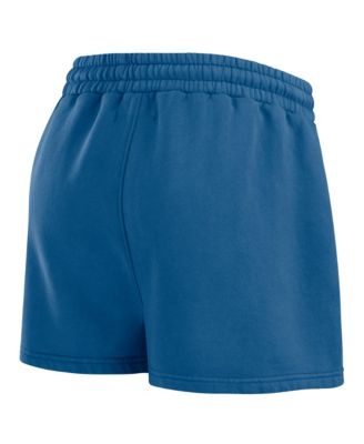 Women's 2-Pieces Royal Indianapolis Colts Washed Fleece Long Sleeve T-Shirt and Shorts Lounge Set