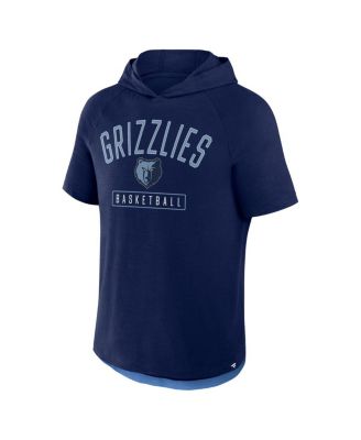 Men's Navy Memphis Grizzlies Pass Legend Raglan Hoodie T-Shirt