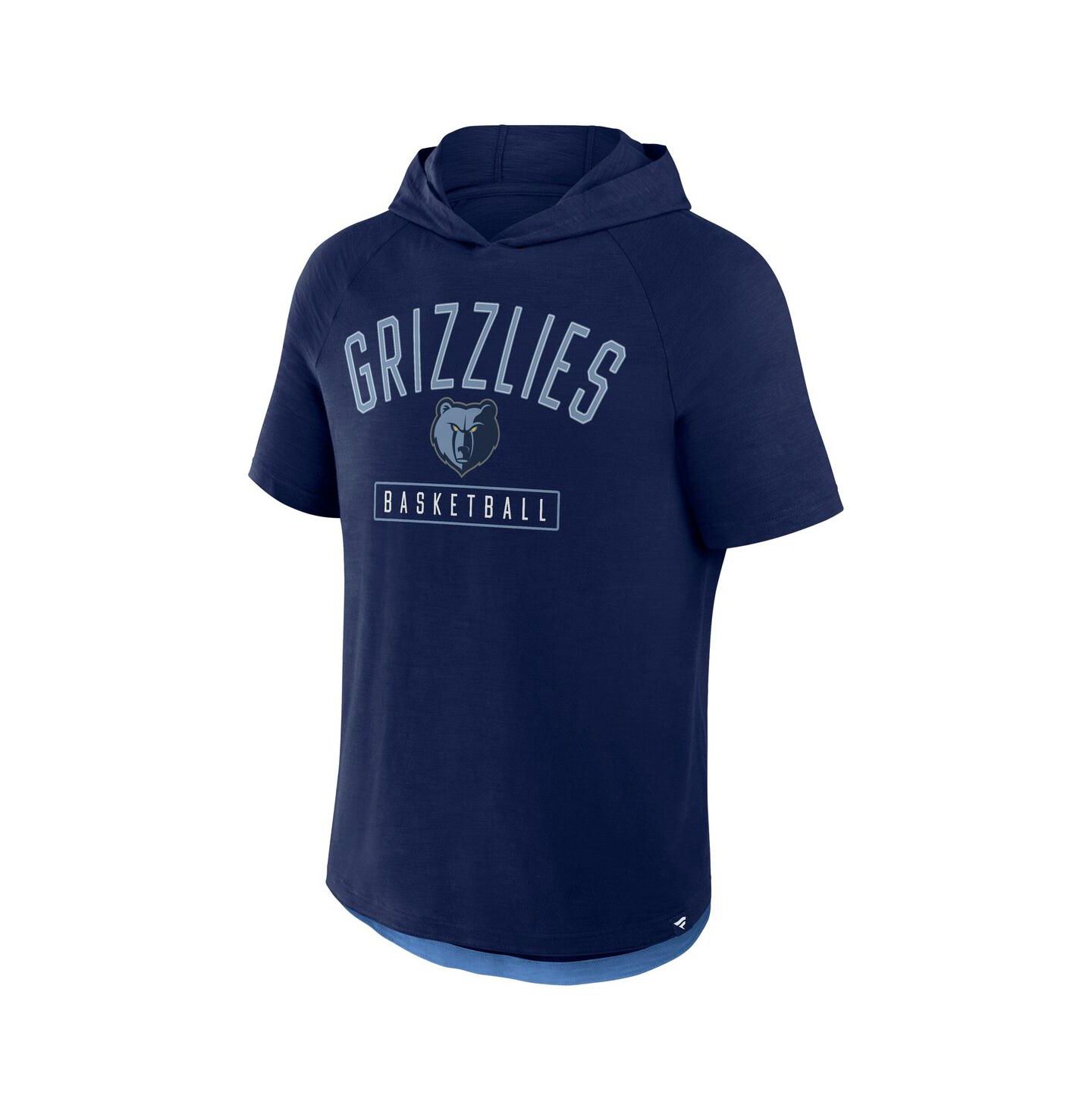 Мужское худи Fanatics Navy Memphis Grizzlies Pass Legend Raglan T-Shirt — фото 2