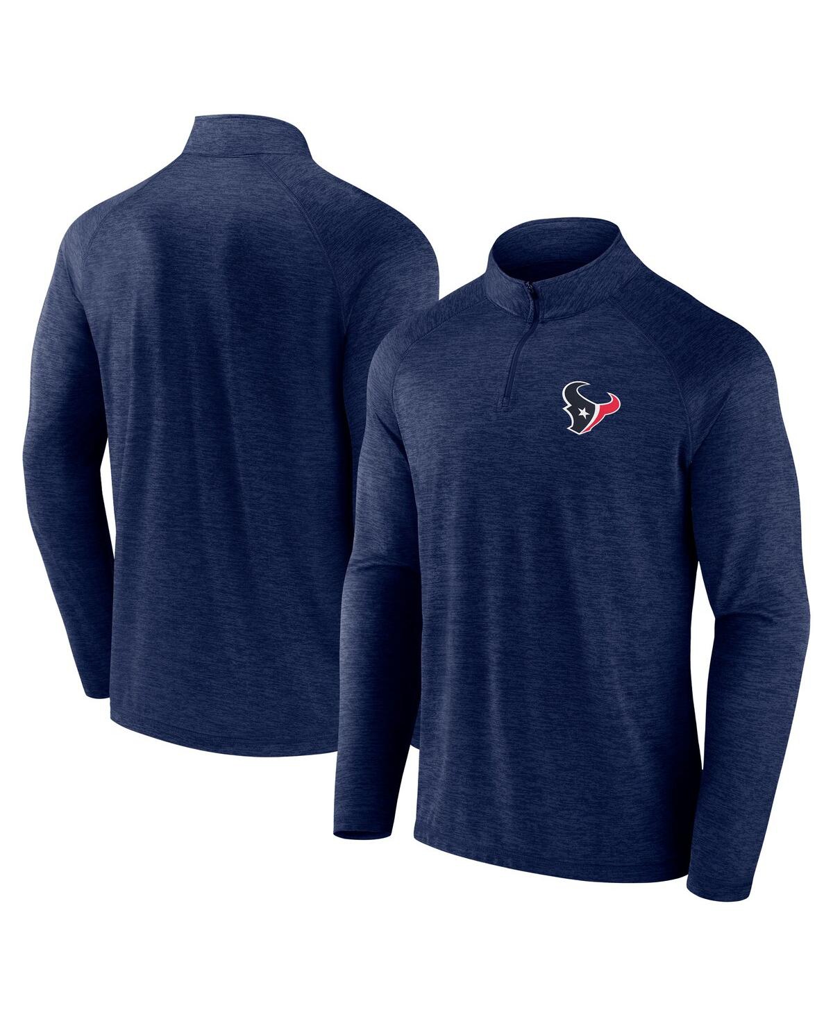 Fanatics Men's Navy Houston Texans Head-to-head Raglan Quarter-zip Jacket In Blue
