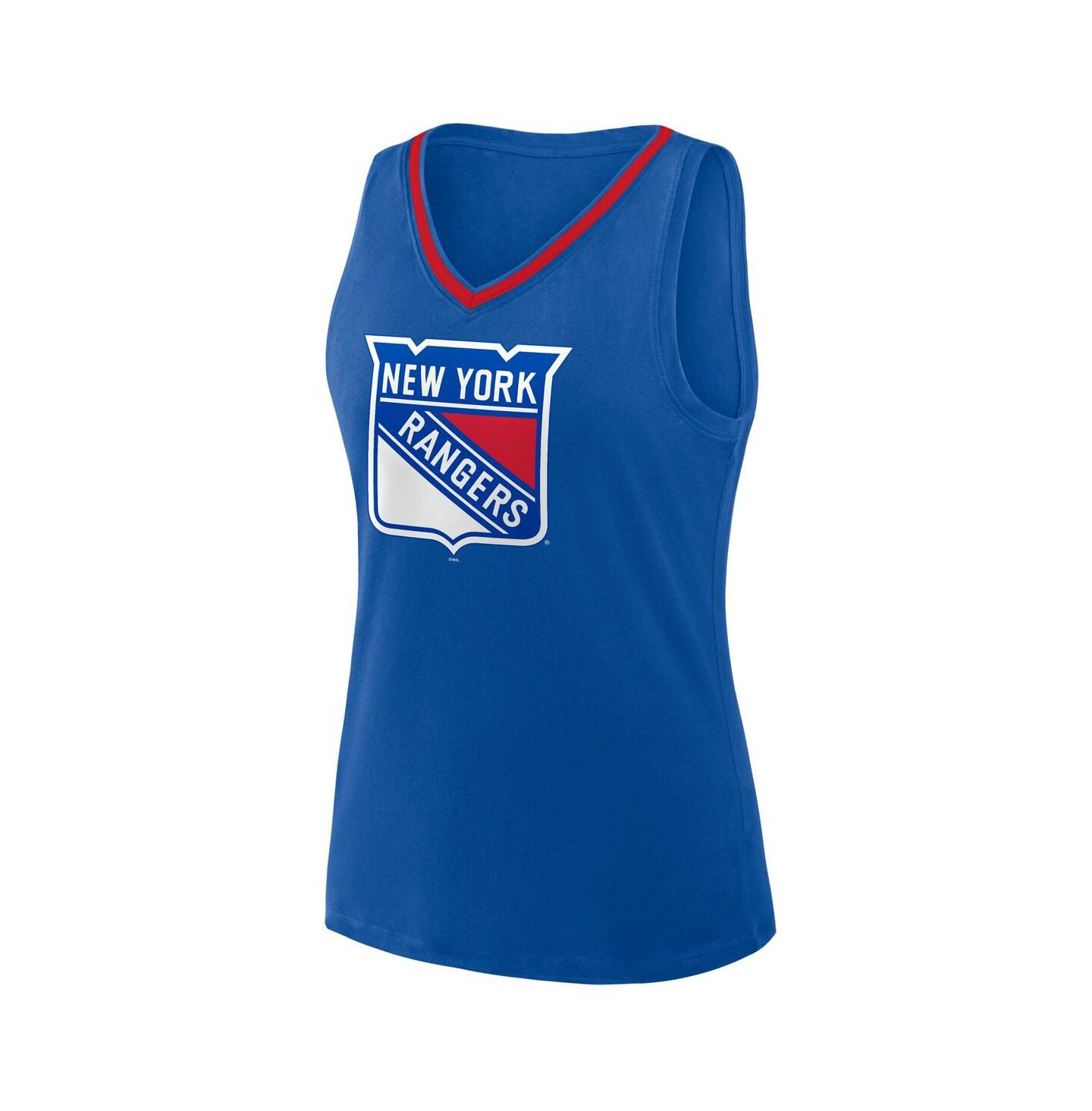 Женский топ Logo Athletic Blue New York Rangers Stellar Win V-Neck — фото 2