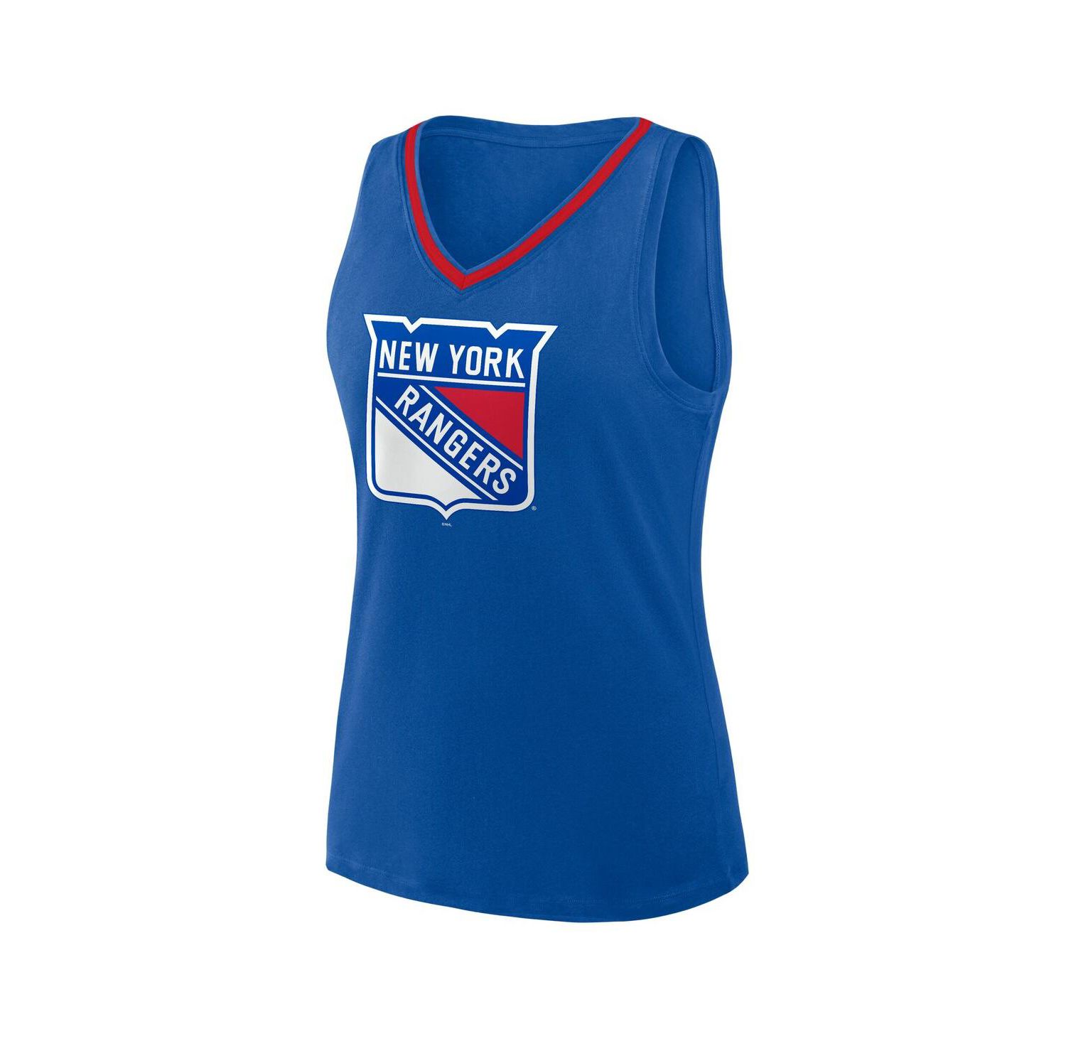 Women's Blue New York Rangers Stellar Win V-Neck Tank Top