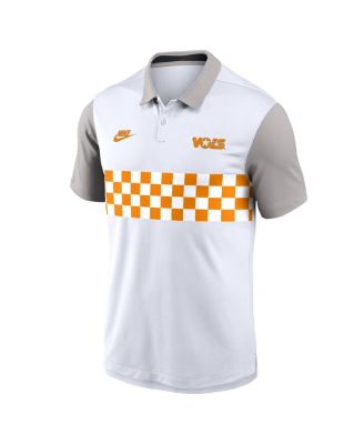 Men's White/Gray Tennessee Volunteers Athletic Prep Legacy Logo Vapor Performance Polo Shirt