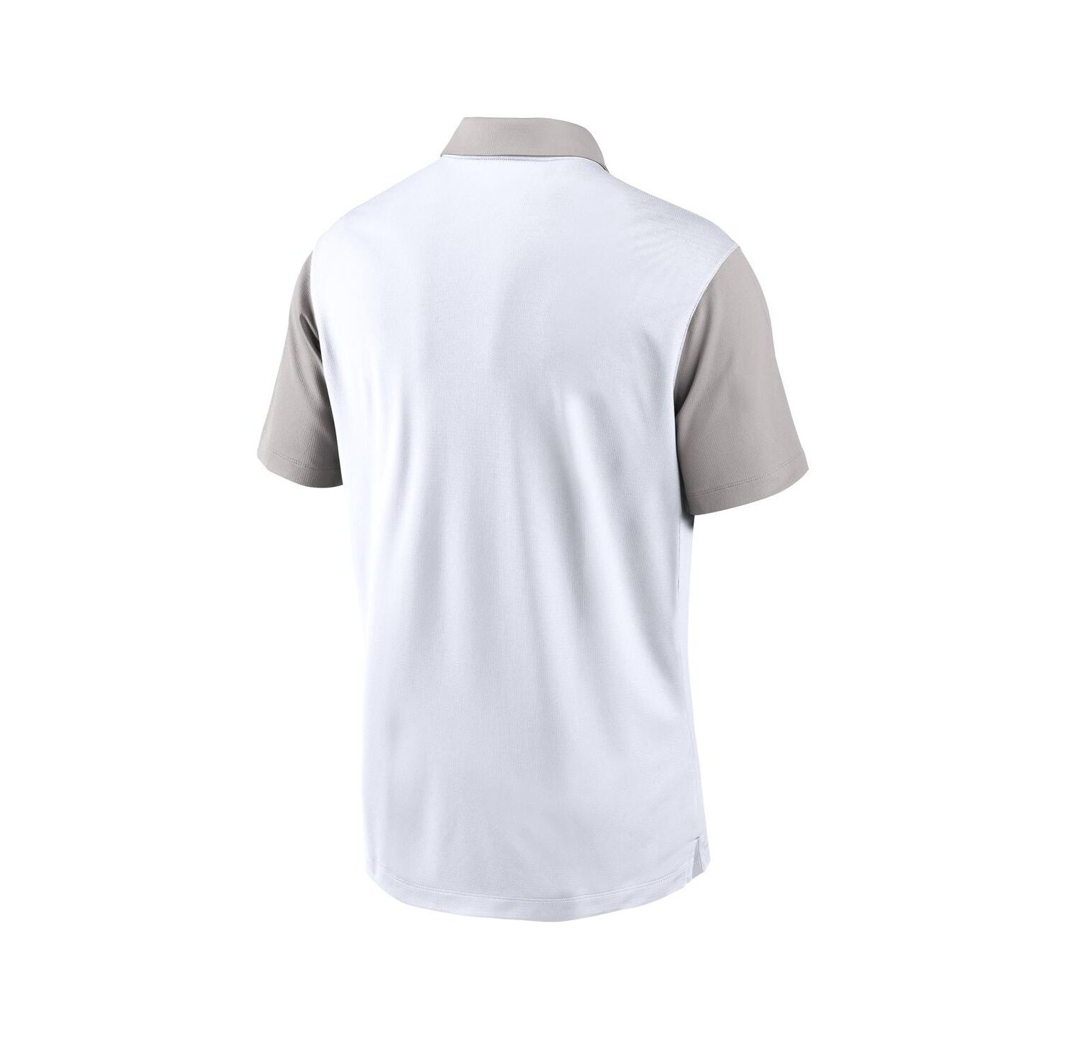 Men's White/Gray West Virginia Mountaineers Athletic Prep Legacy Logo Vapor Performance Polo Shirt