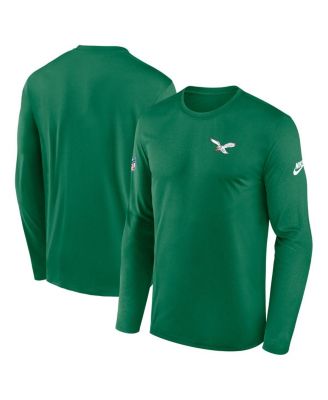 Nike - Men's Kelly Green Philadelphia Eagles Legend Small Logo Performance Long Sleeve T-Shirt