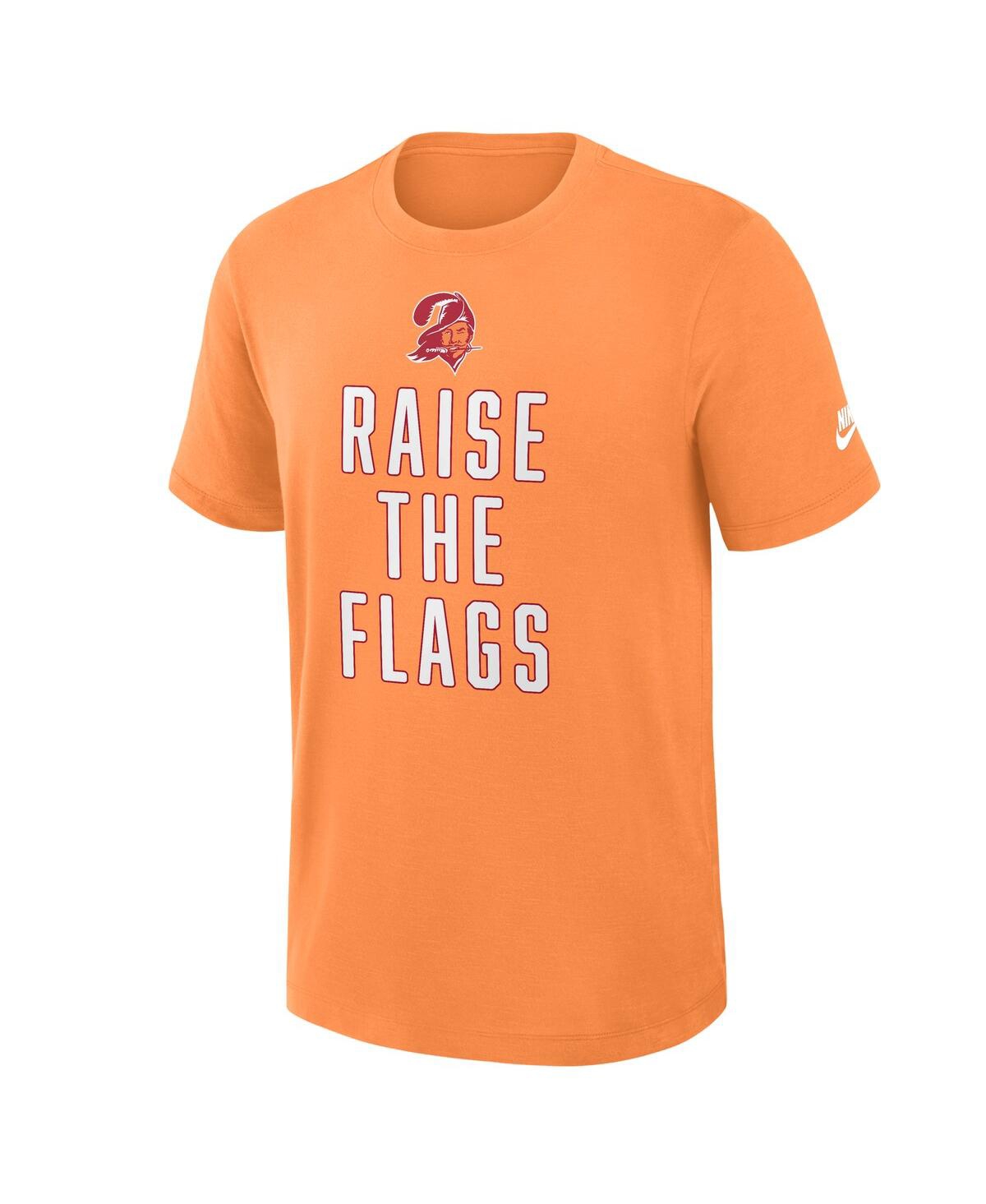 Nike Men's Orange Tampa Bay Buccaneers Direct Handoff Rewind Slub Performance T-shirt In Orange