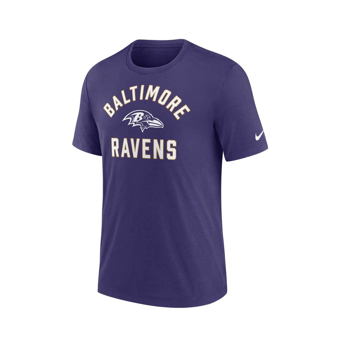Мужская футболка Nike Purple Baltimore Ravens Favorable Timeline Tri-Blend — фото 2