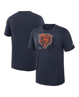 Nike - Men's Navy Chicago Bears Left End Run Slub Performance T-Shirt