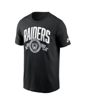 Men's Black Las Vegas Raiders Rewind Front and Back Hit Essential T-Shirt