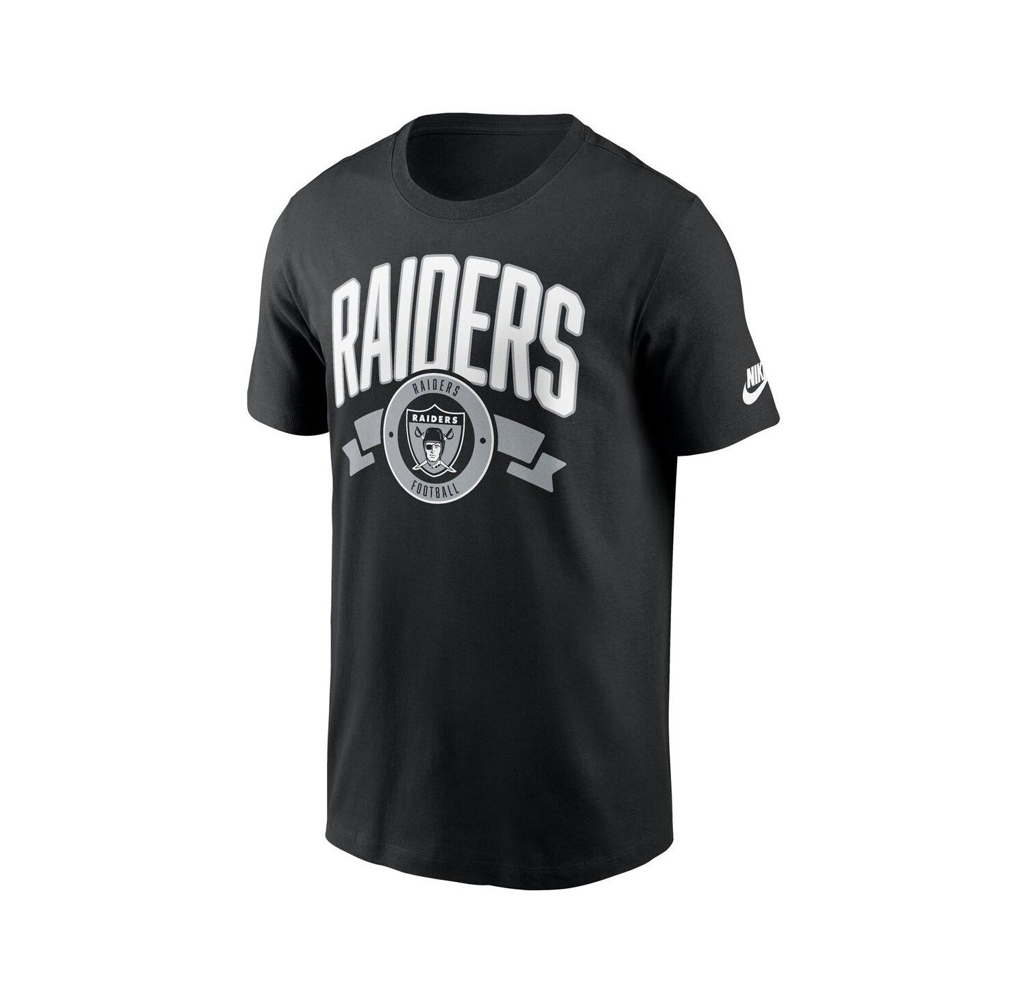 Men's Black Las Vegas Raiders Rewind Front and Back Hit Essential T-Shirt
