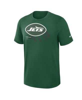 Men's Green New York Jets Left End Run Slub Performance T-Shirt
