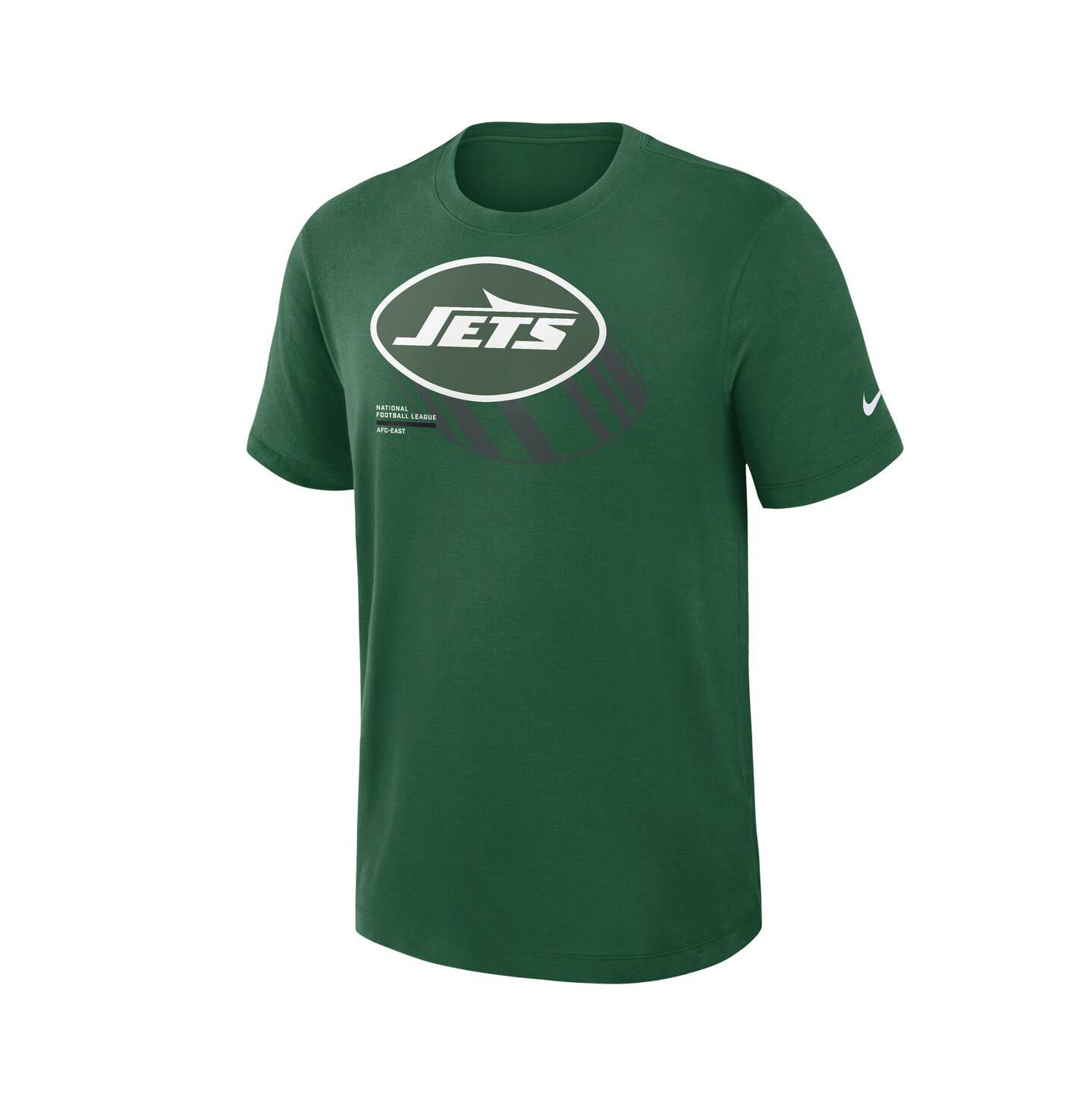 Мужская футболка Nike Green New York Jets Left End Run Slub Performance — фото 2