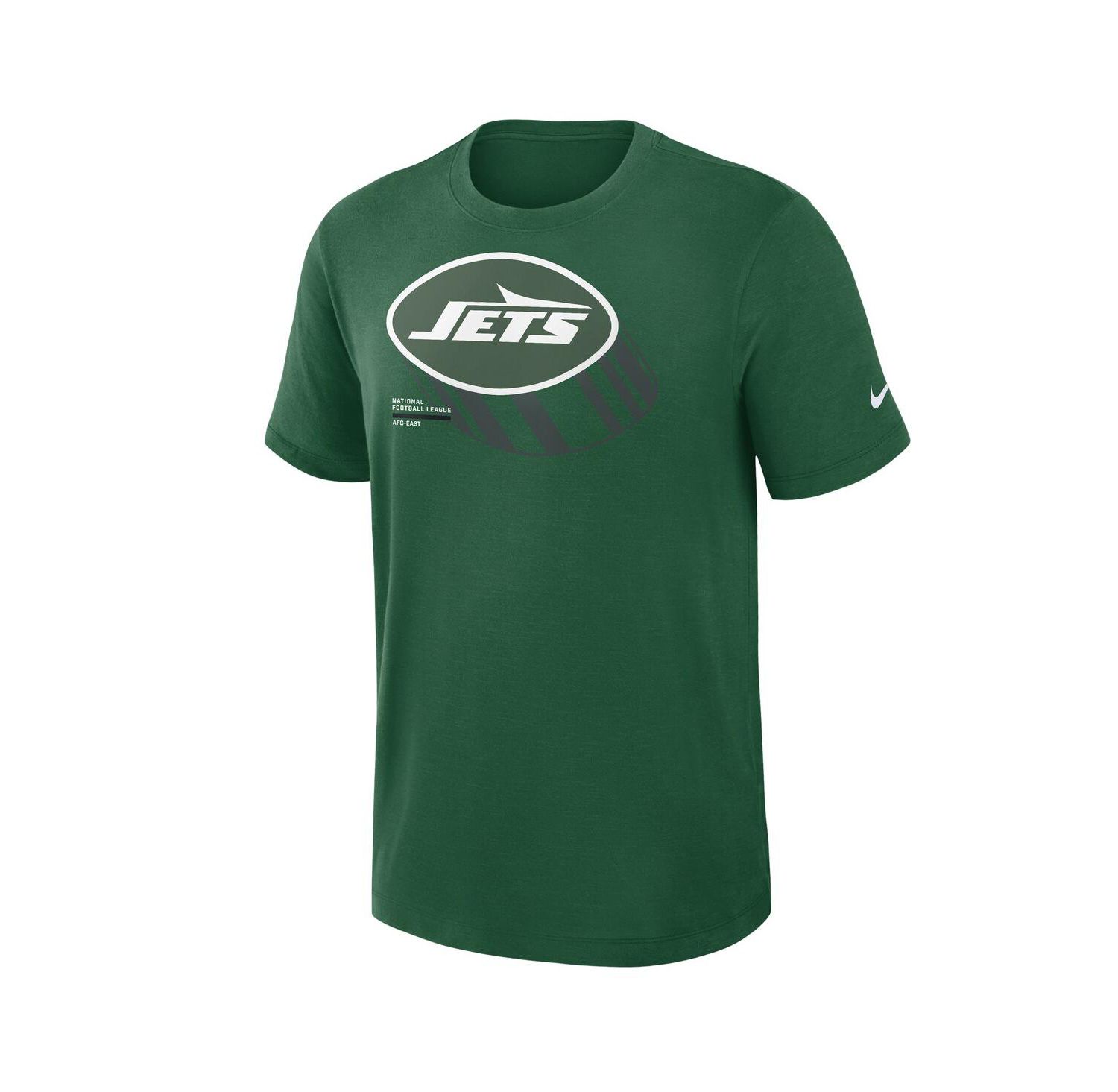 Men's Green New York Jets Left End Run Slub Performance T-Shirt