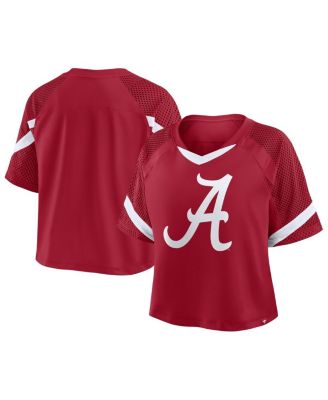 Fanatics - Women's Crimson Alabama Crimson Tide Oversized Raglan V-Neck Fashion Jersey