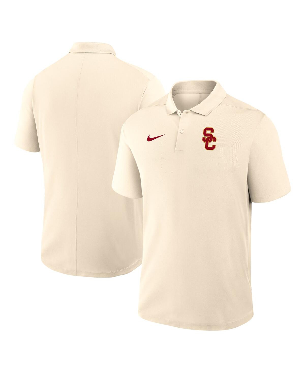 Men's Tan Usc Trojans Primary Logo Victory Performance Polo Shirt - Tan
