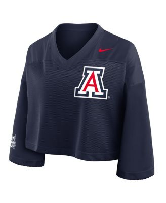 Women's Navy Arizona Wildcats Cropped Mesh Fashion Jersey