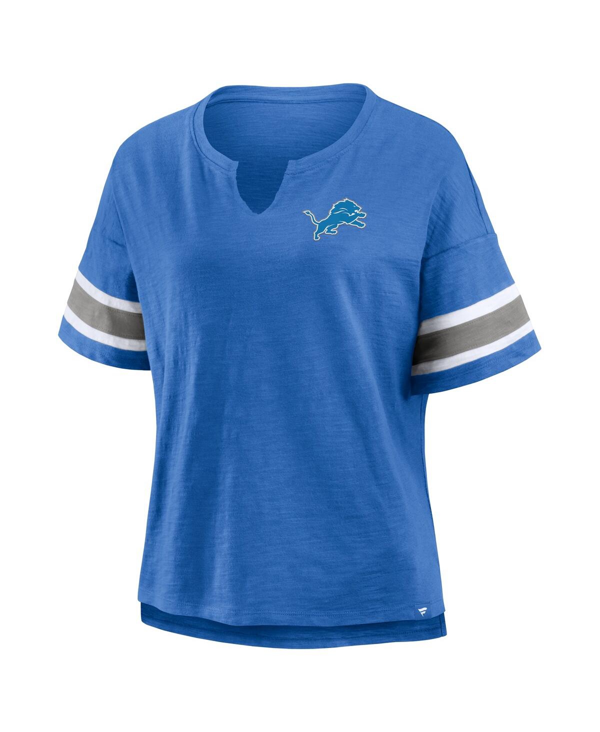 Fanatics Women's Blue Detroit Lions Redzone Curl Route T-shirt In Blue