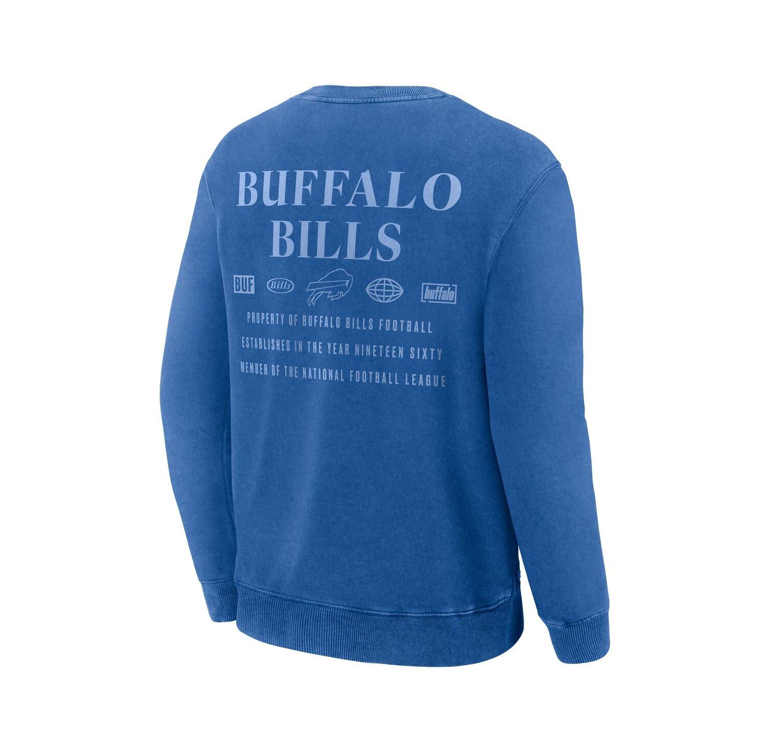 Men's Royal Buffalo Bills Deep Route Pullover Sweatshirt