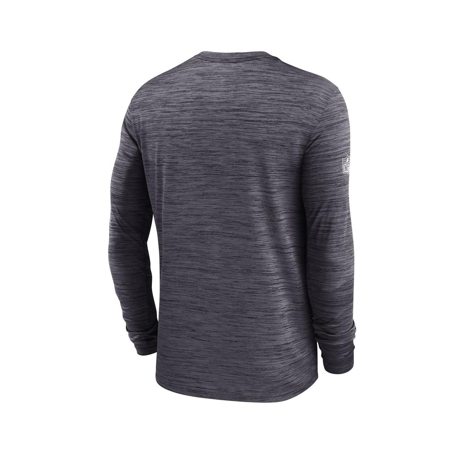 Men's Black Las Vegas Raiders Sideline Velocity Performance Long Sleeve T-Shirt
