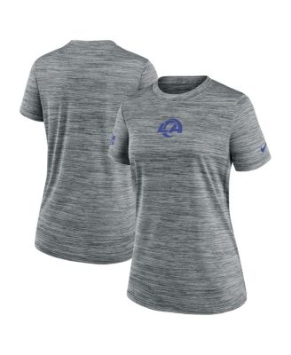 Nike - Women's Gray Los Angeles Rams Sideline Velocity Performance T-Shirt
