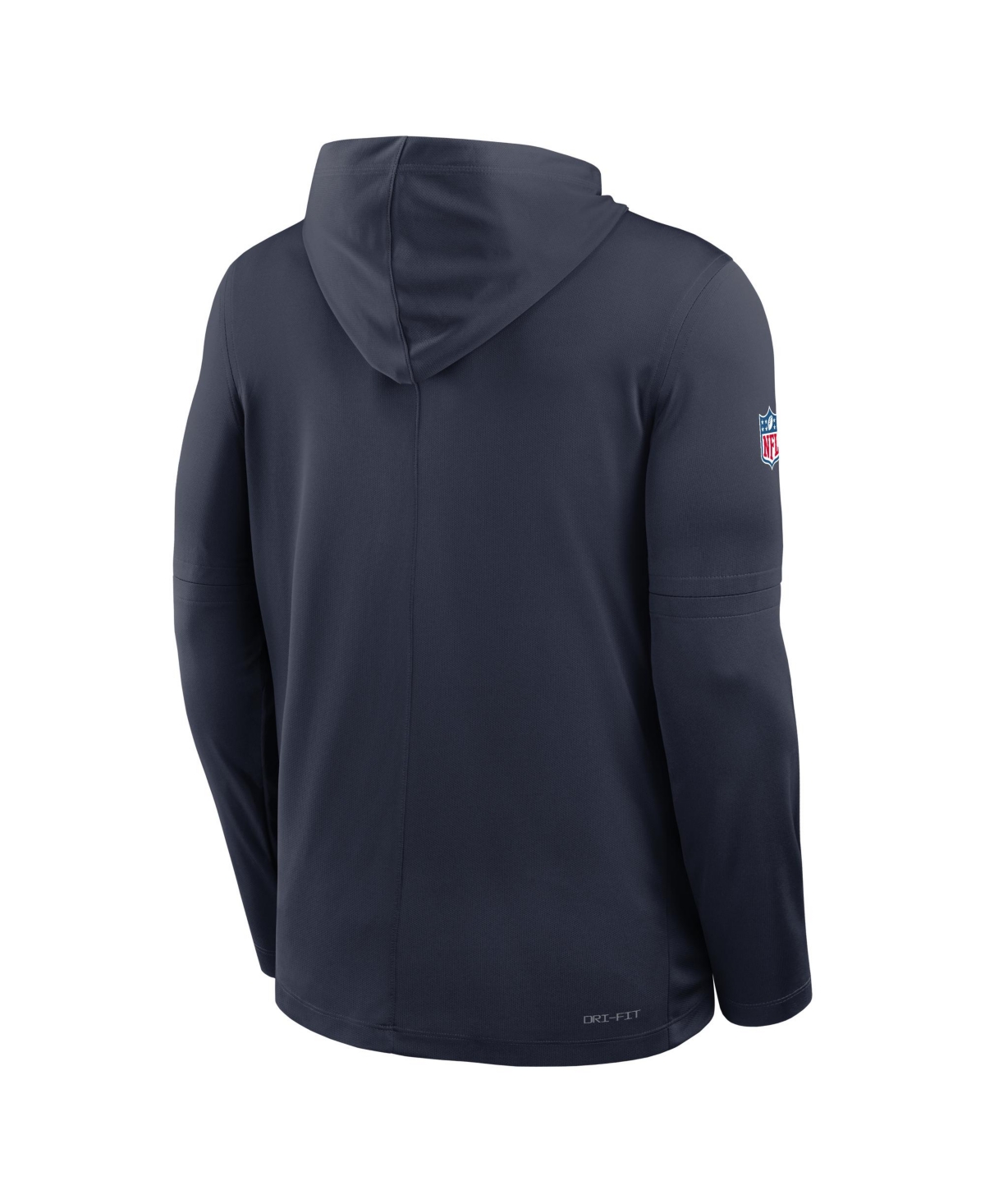 Nike Navy Chicago Bears Sideline Pure Fury Performance Long Sleeve Hoodie T-shirt In Blue