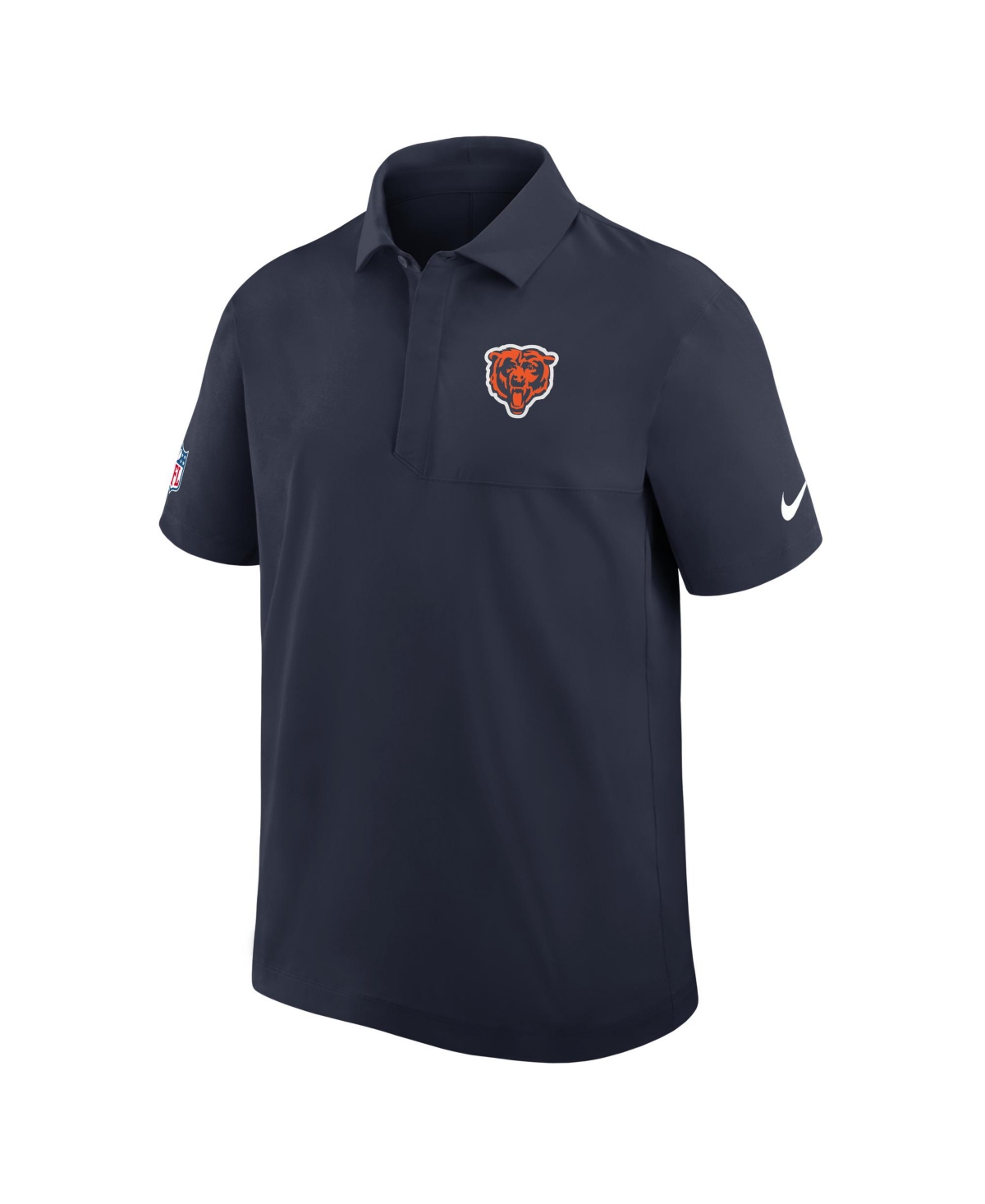 Nike Navy Chicago Bears Sideline City Pride Woven Performance Polo In Black