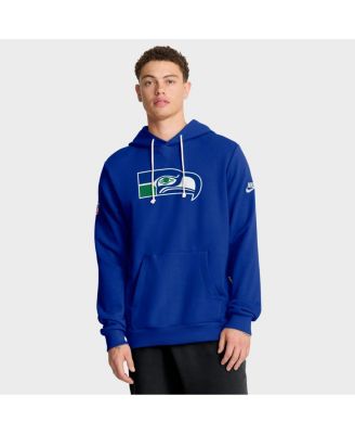 Nike - Men's Royal Seattle Seahawks Sideline Offensive Set Play Performance Pullover Hoodie