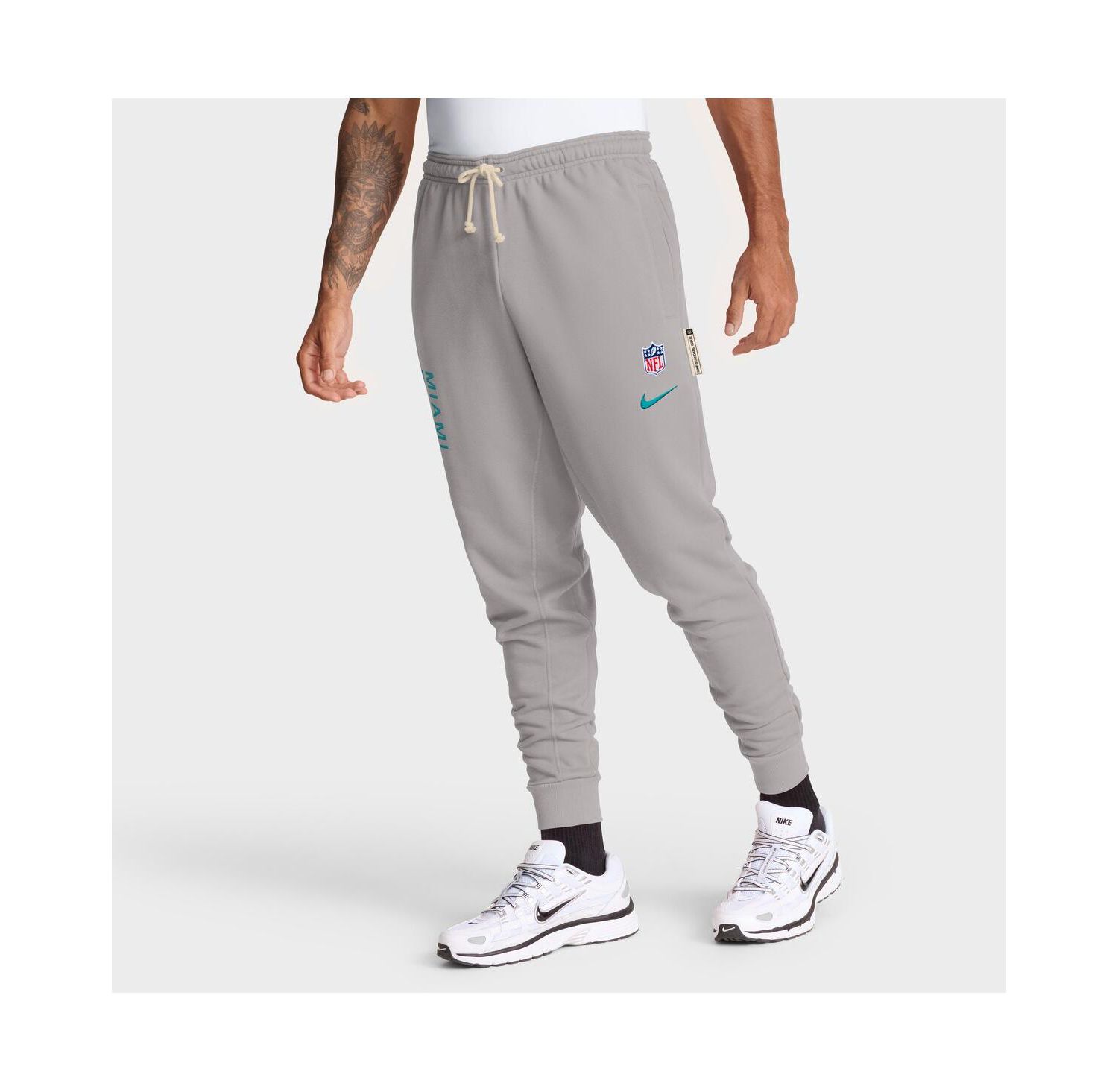 Men's Gray Miami Dolphins Sideline Ground Game Performance Taper Pants
