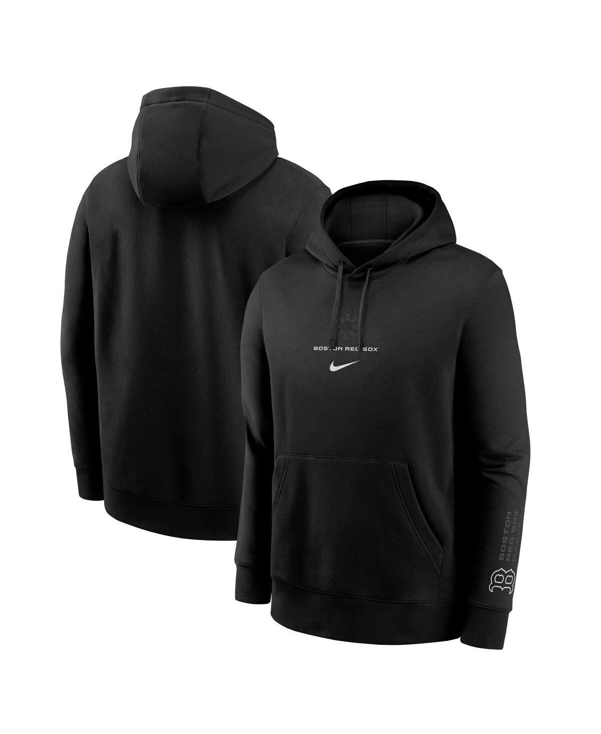 Men's Black Boston Red Sox Lights Out Club Fleece Pullover Hoodie - Black