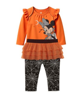 Baby Girls Minnie Mouse Halloween Skeggings Set